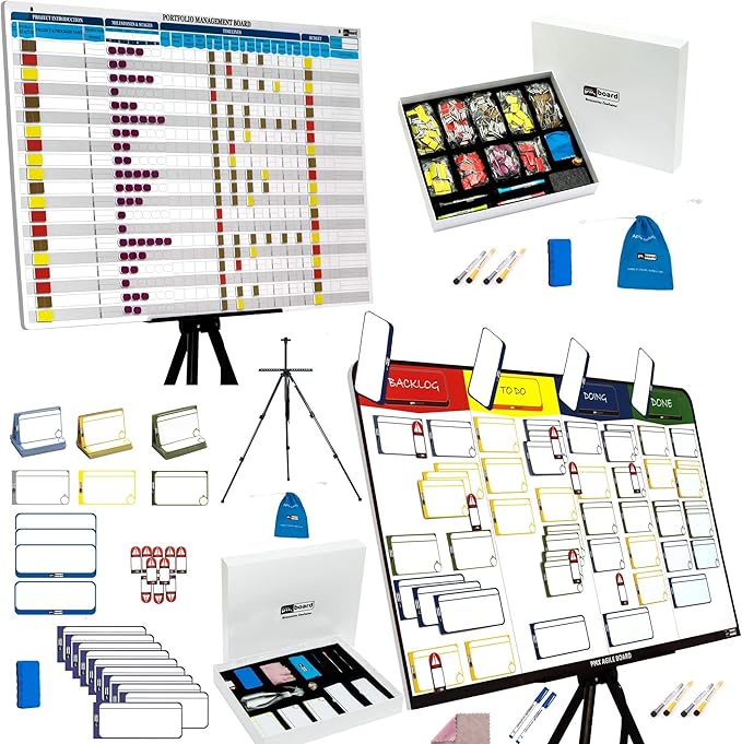 pmxboard Project Management Board Set, Combo Set XL. Project Management Bundle by pmxboard-makethingsvisual