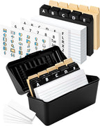 OFFILICIOUS Black Index Card Holder 4x6 by Offilicious