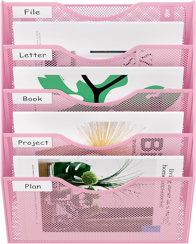 EasyPAG 5 Pocket Mesh Wall File Organizer, Hanging Paper Folder Holder - Image 7