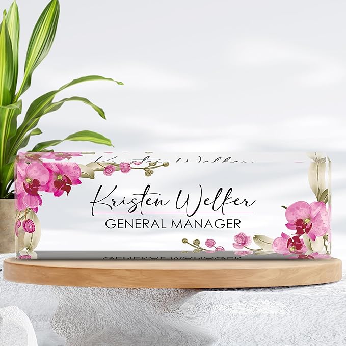 Personalized Name Plate for Desk, Custom Desk Name Plate, Acrylic Name Plate - Image 7