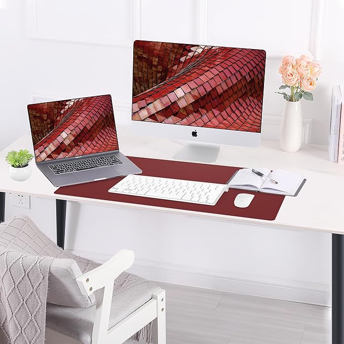 AFIING Leather Desk pad Protector, Large Desk mat - Image 6