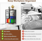 EasyPAG Rolling File Cart with 14 Slot Mail Organizer, Under Desk Storage with - Image 7