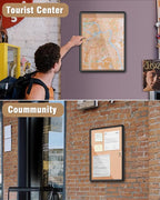 Mifuro 26"x20" Enclosed Bulletin Board, Lockable Weather-Resistant Aluminum - Image 8