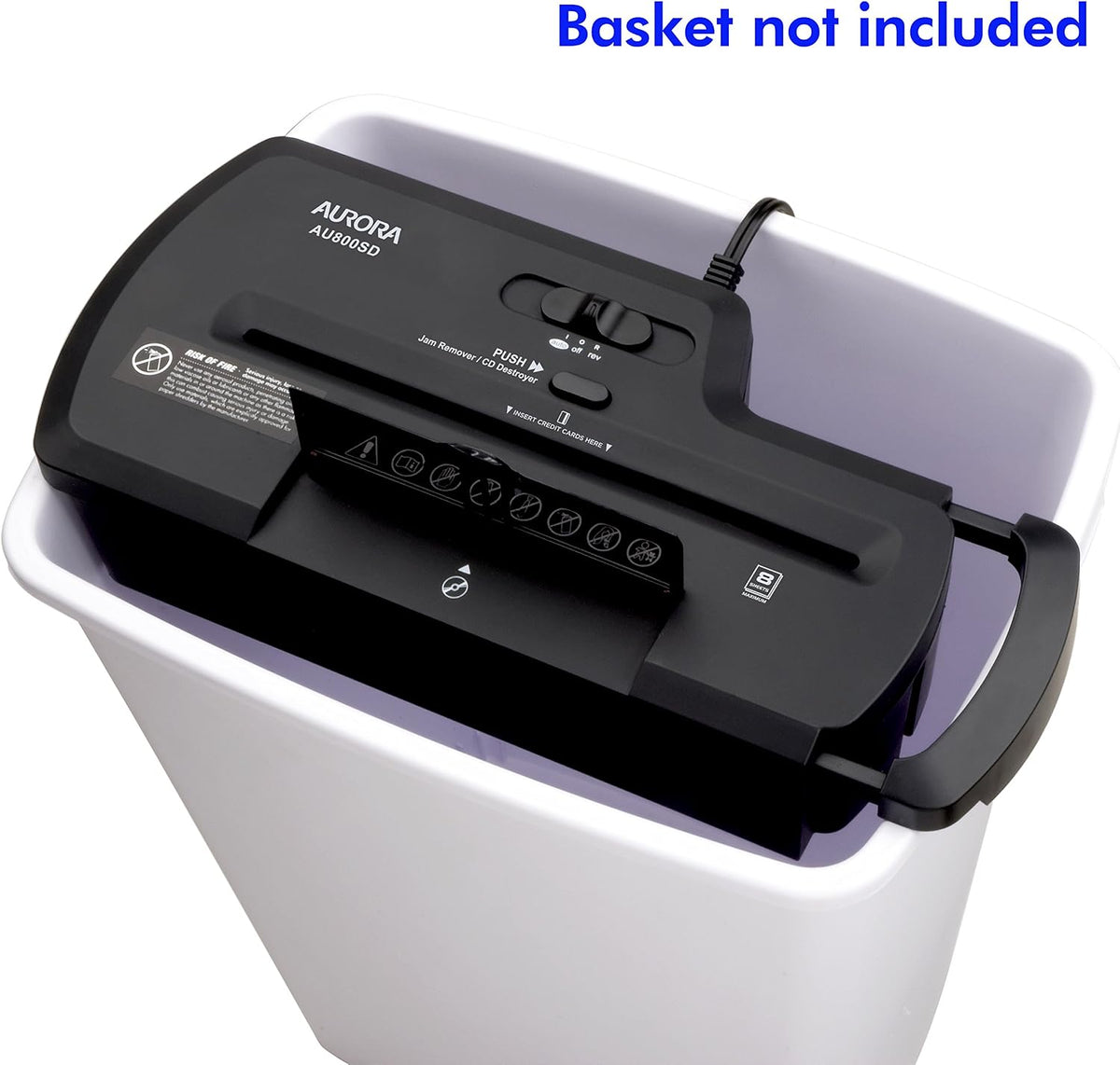 Aurora AU800SD Professional Strip Cut Paper Shredder/CD/Credit Card Shredder ...