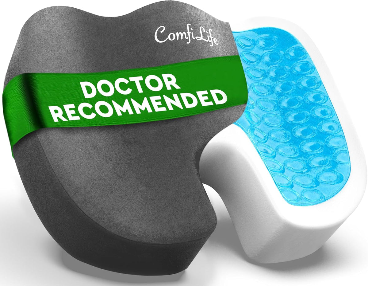 ComfiLife Premium Gel & Memory Foam Seat Cushion – Doctor Recommended Office