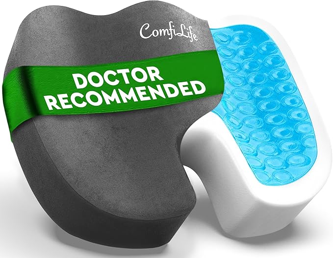 ComfiLife Premium Gel & Memory Foam Seat Cushion – Doctor Recommended Office by ComfiLife