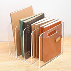 AIDIMOO Acrylic Magazine File Holder, 4 Vertical Compartments Desk Document - Image 3