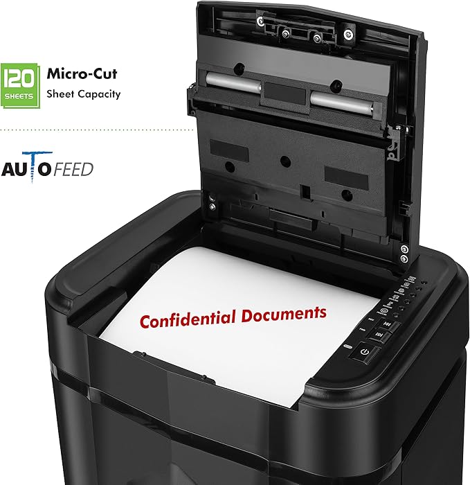 Aurora Professional Grade AU125MA 120-Sheet Auto Feed High-Security Micro-Cut - Image 3