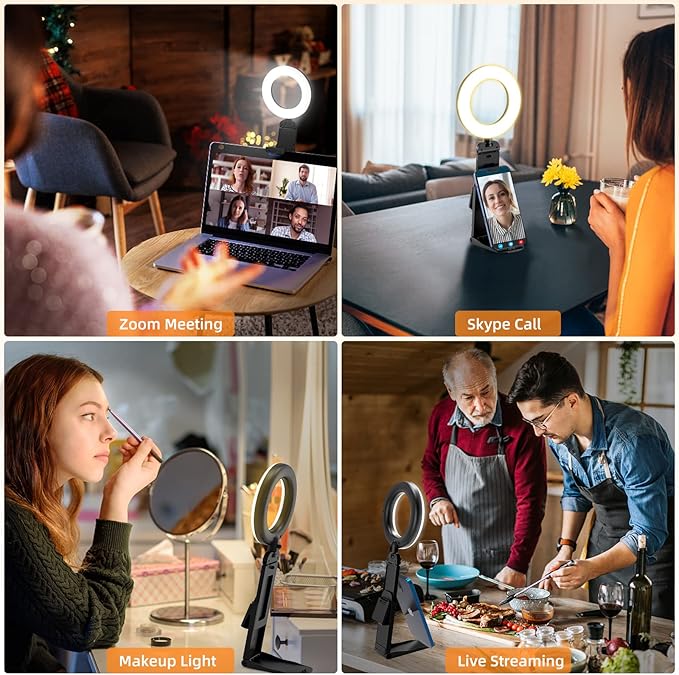 2Packs-Ring Light for Computer Laptop, Video Conference Lighting kit for Zoom - Image 7