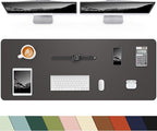 Leather Desk Pad Protector, Mouse Pad, Non-Slip PU Leather Desk Blotter by cebowa