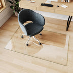 Glass Chair Mat 30" x 48" Tempered Glass Office Chair Mat | Glass Desk Chair Mat with Round Corner and Polished Edge for Smooth Glide, Glass Floor Mat for Carpet Hardwood Floor