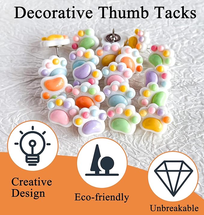 30 Pcs Cute Push Pins, Decorative Thumb Tacks, Animal Push Pins - Image 6