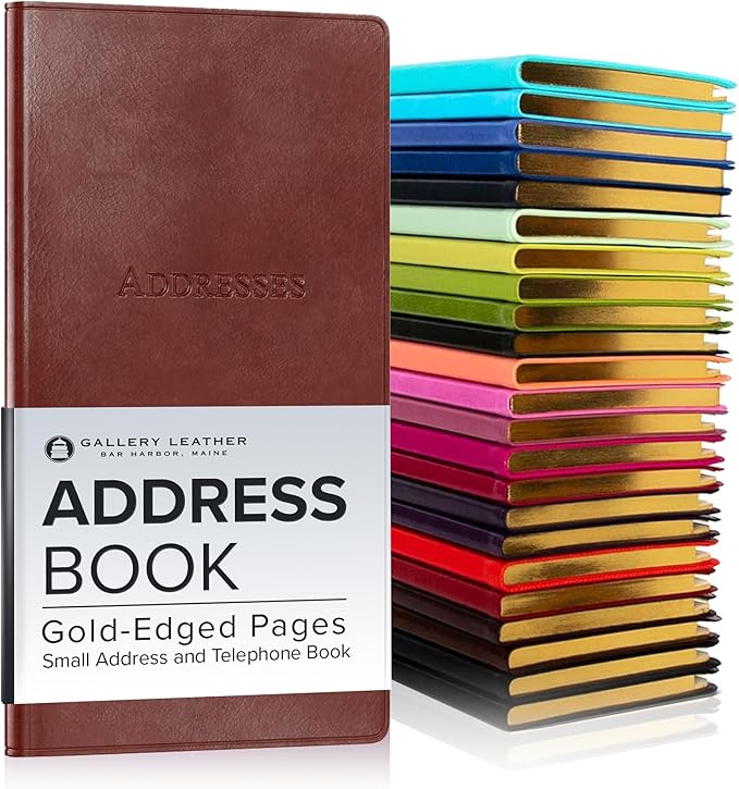 Gallery Leather Small Address Book by GalleryLeather