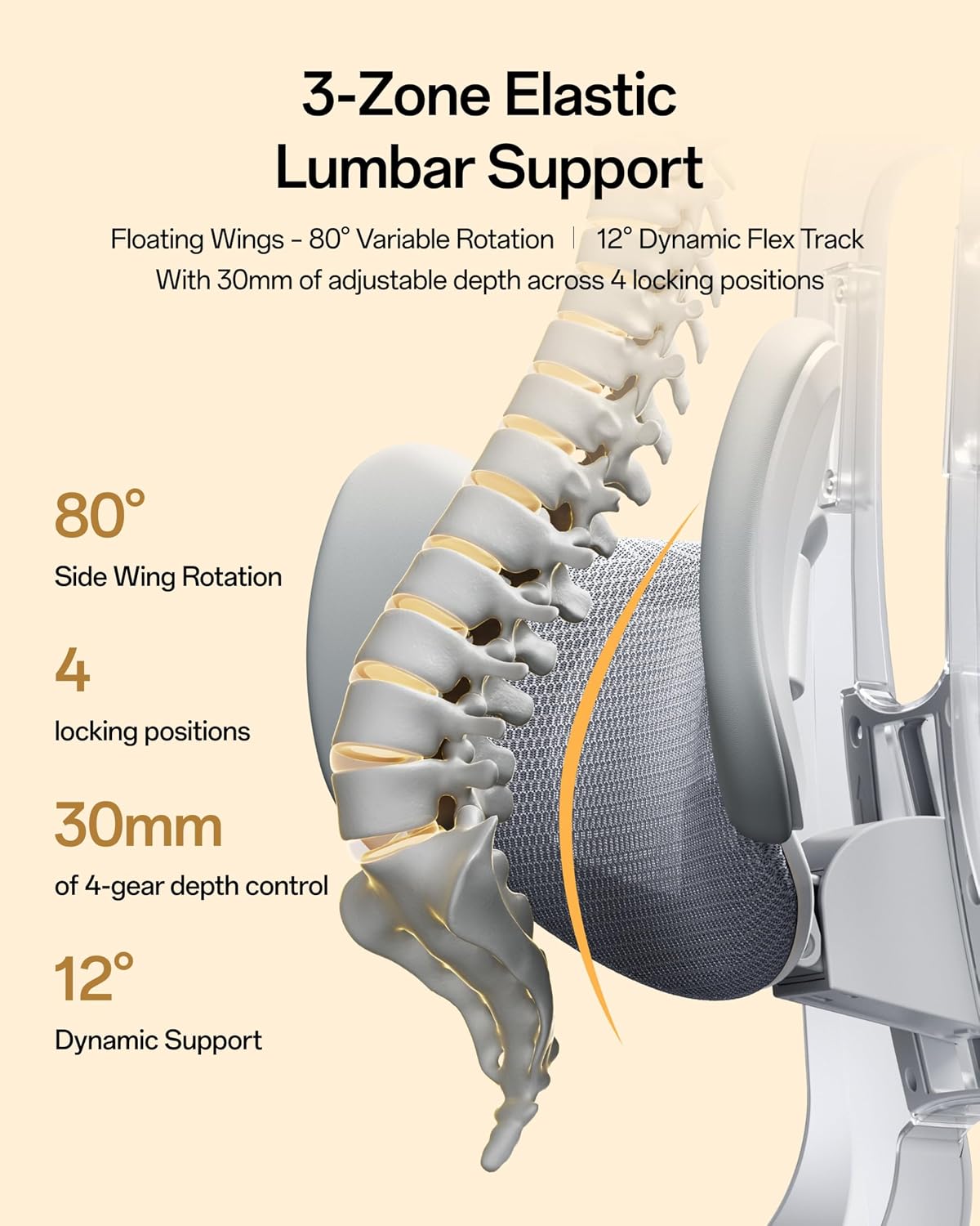 Hbada E3 Air Ergonomic Office Chair, 3-Zone Lumbar Support, Comfy Home Office...