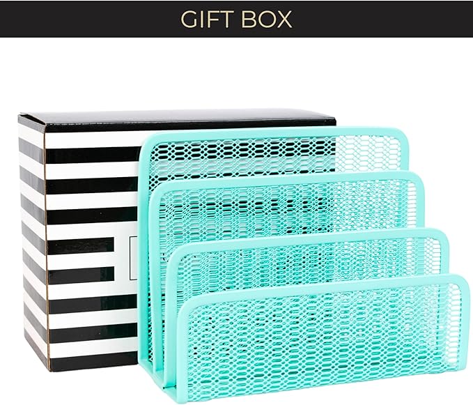 BLU MONACO Aqua Metal Mesh Letter Sorter - Image 5