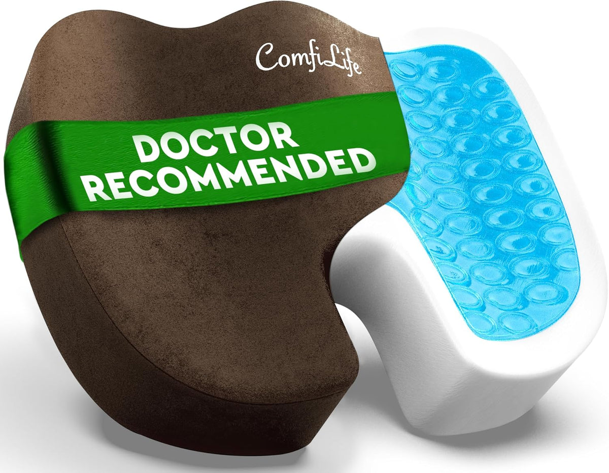 ComfiLife Premium Gel & Memory Foam Seat Cushion – Doctor Recommended Office