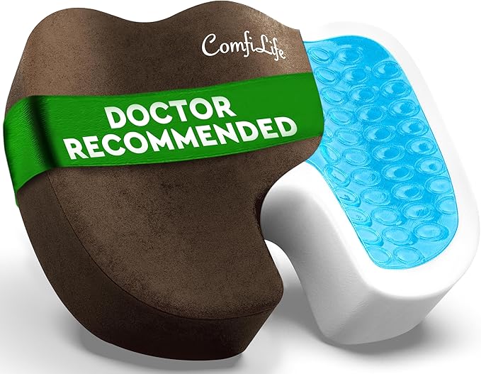ComfiLife Premium Gel & Memory Foam Seat Cushion – Doctor Recommended Office by ComfiLife