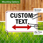Custom Arrow, Custom Directional Sign, Two Way Arrow, 12x18 Inches, 55 mil - Image 5