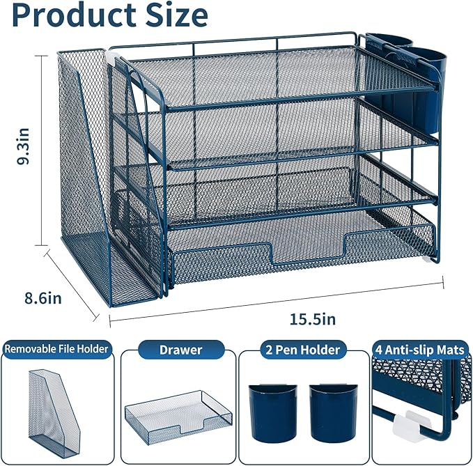 OPNICE Desk Organizer, 4-Tier Desktop File Organizer - Image 3