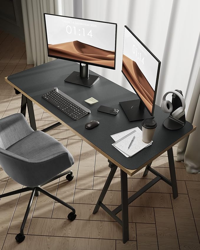 YSAGi Leather Desk Protector, Office Mat, Large Mouse Mat, Non-Slip PU Leather - Image 2