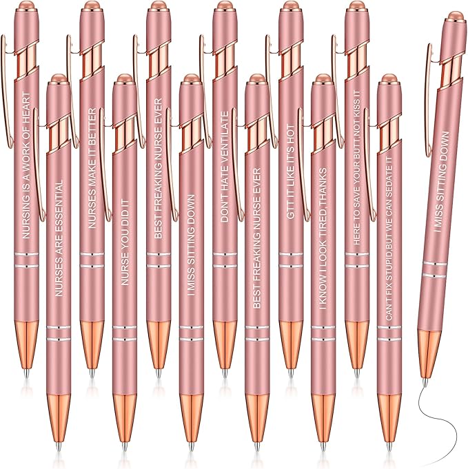 Zonon 12 Pcs Inspirational Pens Bulk Funny Ballpoint Pen by Zonon