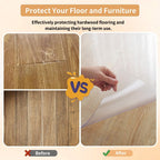 Clear Runner Rug for Hallway, 24 x 72 in Clear Floor Protector | Waterproof Kitchen Standing Floor Mat, Office Chair Mat, Vinyl Indoor Outdoor Entryway Area Rug for Living Room, Kitchen