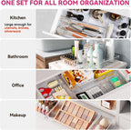 criusia large drawer organizer bins 26 pack |, side view