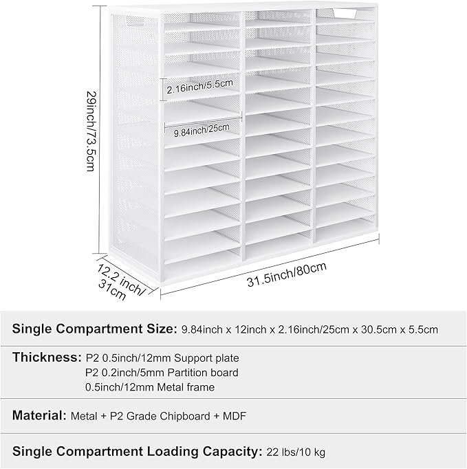 PAG-Mass Mail Sorter Adjustable Countertop Mail Holder, Heavy Duty Literature - Image 6