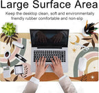 Boho Desk Mat, Abstract Retro Plant Large Mouse Pad, XXL Gaming Large Mousepad - Image 4
