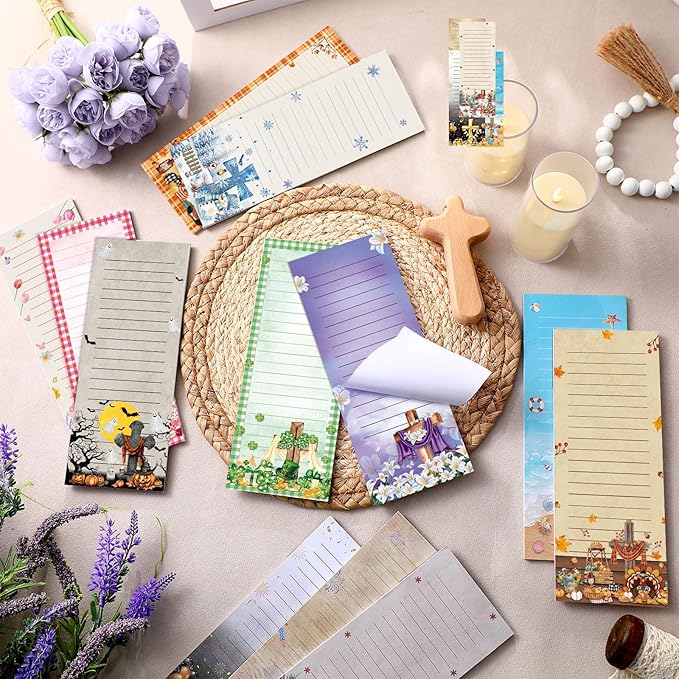 Eaasty 12 Pcs Seasonal Holiday Magnetic Notepads - Image 6
