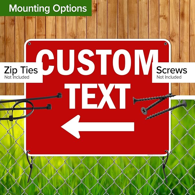 Custom Arrow, Custom Directional Sign, Left Arrow, 24x30 Inches, Rust Free .063 - Image 5