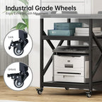 Fannova Printer Stand, 23.6 x 23.6 x 30.1 Inches Large Square Printer Table - Image 5