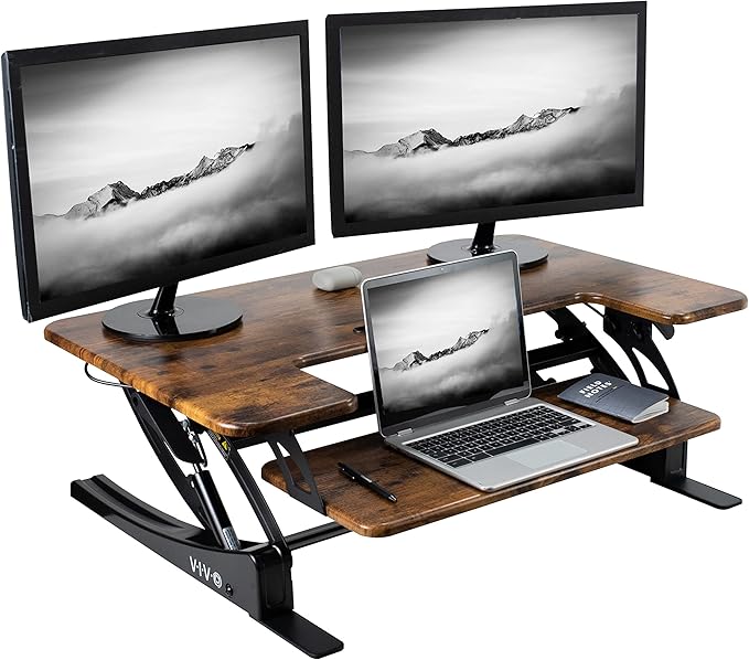 VIVO 36 inch Height Adjustable Stand Up Desk Converter, V Series, Quick Sit to by VIVO