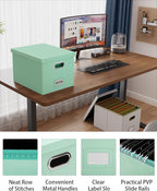 Oterri 2 Pack File Storage Organizer Box, Portable File Box - Image 3