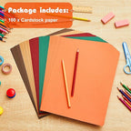 Sinmoe 100 Sheets 5 Shades Cardstock Paper 8.5 x 11 Inches 180gsm Solid Core - Image 3