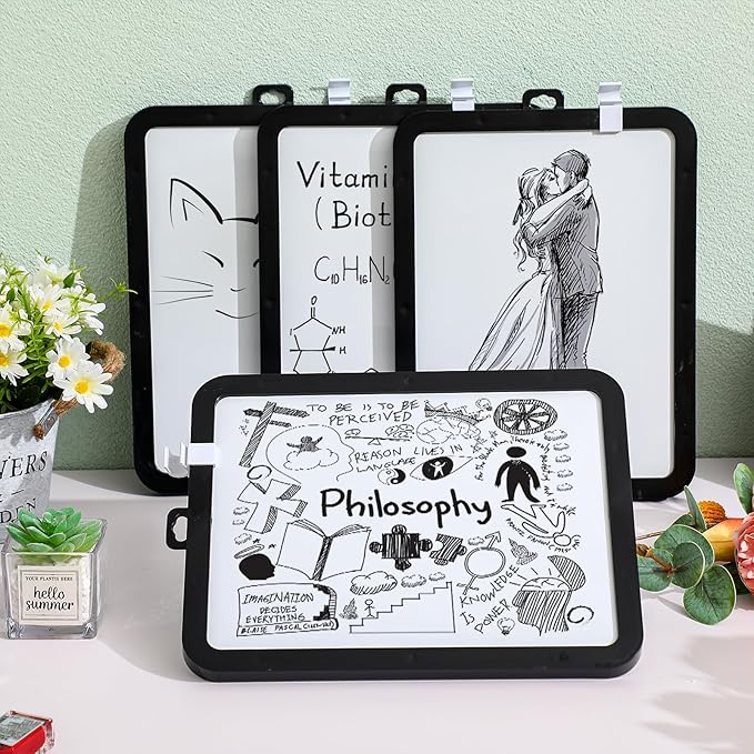 Outus 10 Pcs Dry Erase Mini White Boards Bulk 8.5 x 11'' Small Magnetic - Image 3