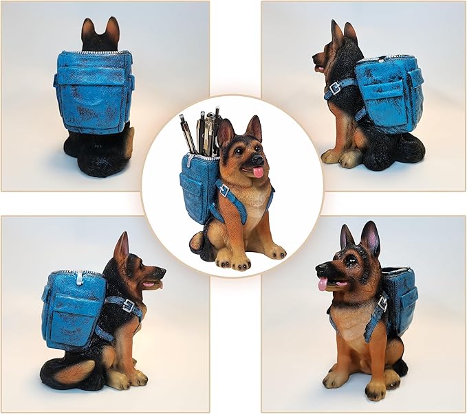Photour Cute Dog Pen Holder for Desk, Pencil Holder, Creative Desktop Pen - Image 4