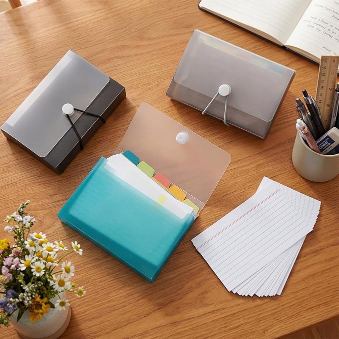 ForraFun 3 Set 3" x 5" Index Card Case Holds 100 Cards Includes Business - Image 4