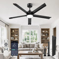zmishibo 52 inch ceiling fans with lights, bend-resistant, main product view