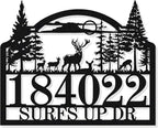 Custom Modern Address Signs for Houses, Personalized House Numbers for Outside by HYTSIGN