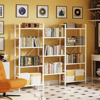 SUPERJARE Triple 4 Tier Bookshelf, Bookcase - Image 6