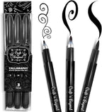 Craft 'n' Beyond Calligraphy Brush Pens Pack of 3 Small, Medium and Large by CraftnBeyond