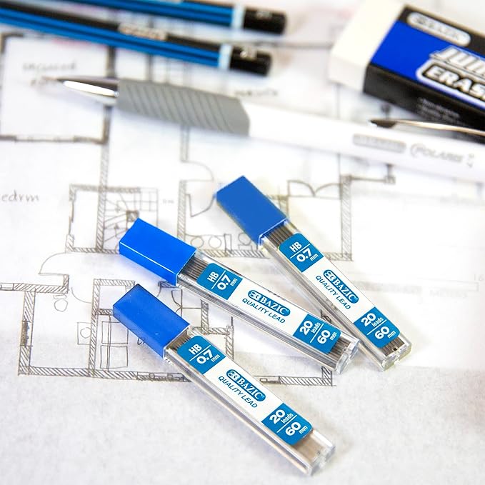 BAZIC Mechanical Pencil Lead Refills HB 0.7mm, Pencil Lead Refill - Image 5