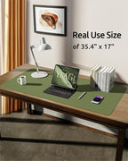 YSAGi Leather Desk Protector, Office Mat, Large Mouse Mat, Non-Slip PU Leather - Image 5