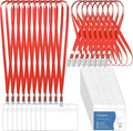 100 Pcs Lanyards for ID Badges and 100 Pcs Clear Name Tag Holders Reusable by Lecpeting