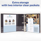 Avery Economy View 3 Ring Binders, 4 Black Binders - Image 3