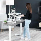 VIVO 26 inch Desk Converter, K Series, Height Adjustable Sit to Stand Riser - Image 9