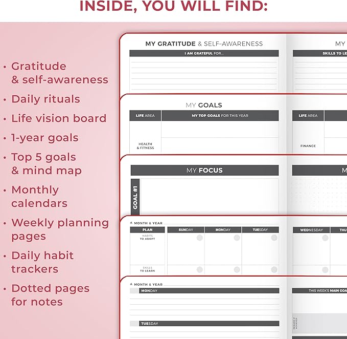 Clever Fox Planner Large – Undated Weekly & Monthly Planner - Image 5