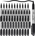 Thenshop 60 Pack Black Permanent Markers Bulk by Thenshop