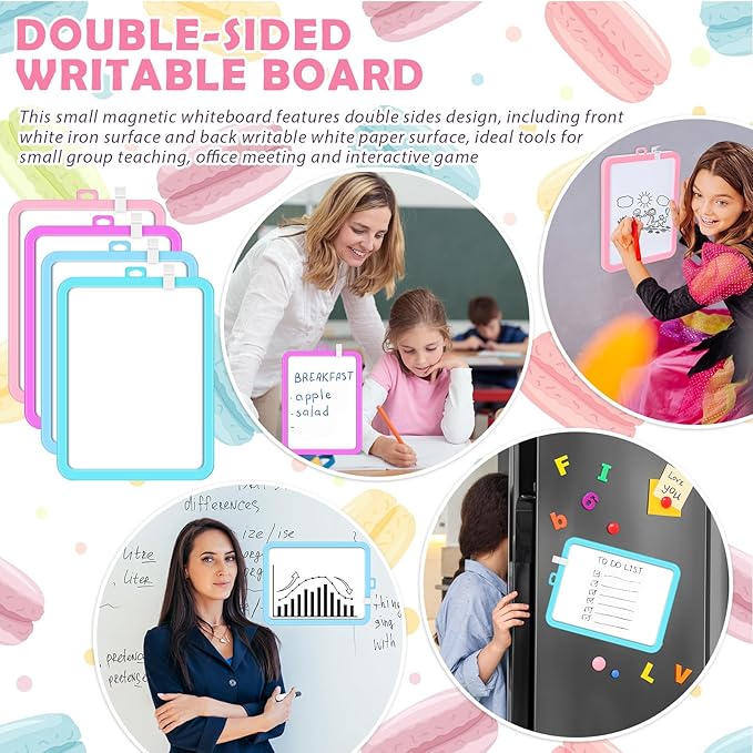 Outus 10 Pcs Dry Erase Mini White Boards Bulk 8.5 x 11'' Small Magnetic - Image 4